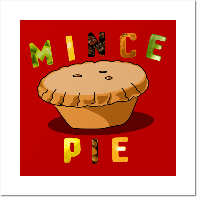 Fruit-Filled Mince Pie Surprise Wall Art by Fun Funky Designs